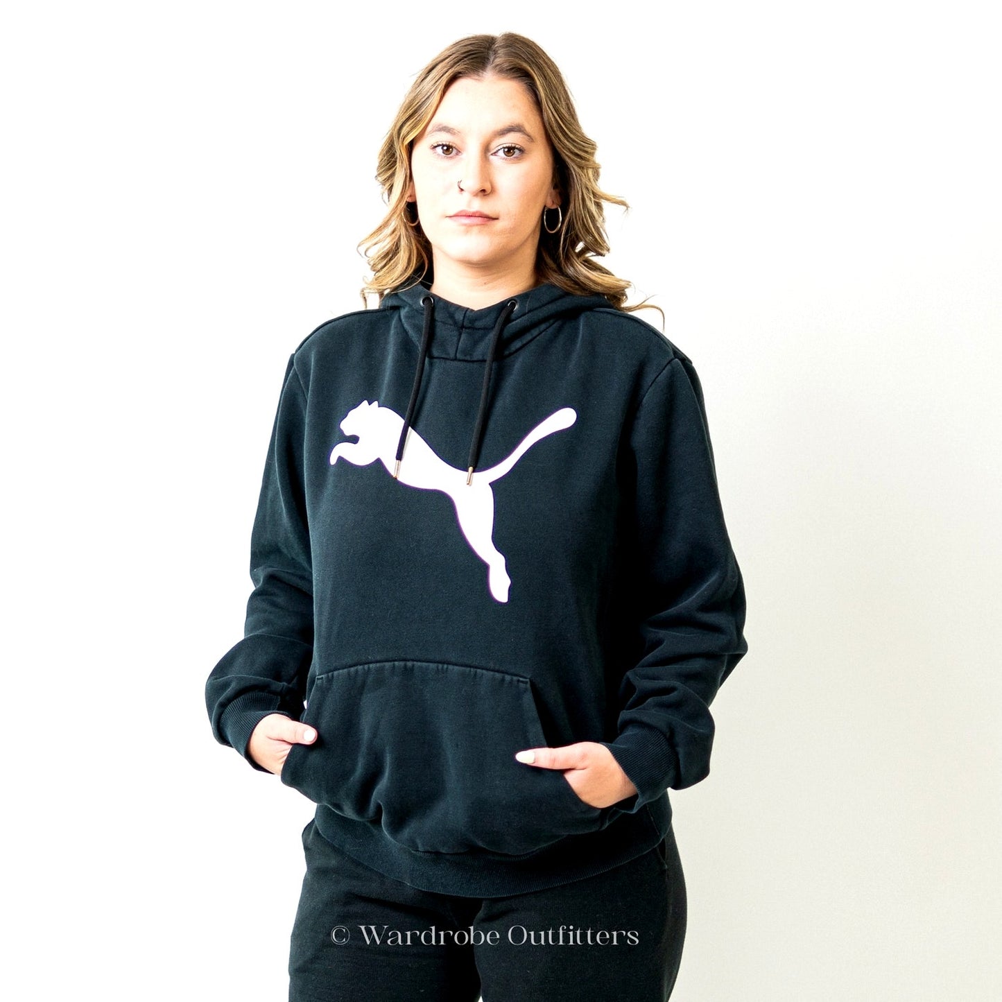 Black x White Puma Hoodie Sweatshirt