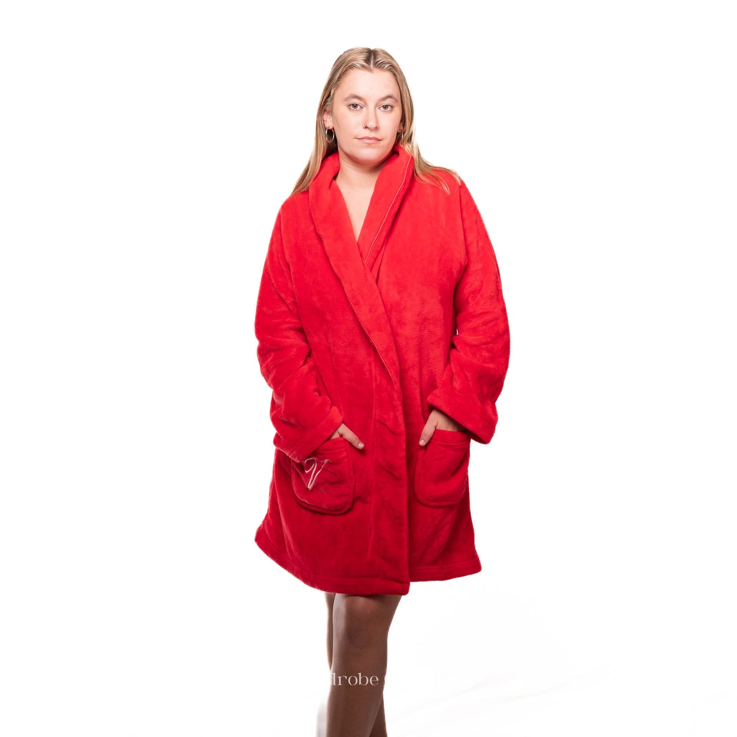 Victoria's Secret Red Plush Sexy Short Cozy Robe, M/L