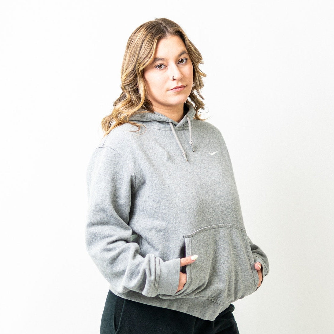 Grey x White Nike Hoodie Sweatshirt