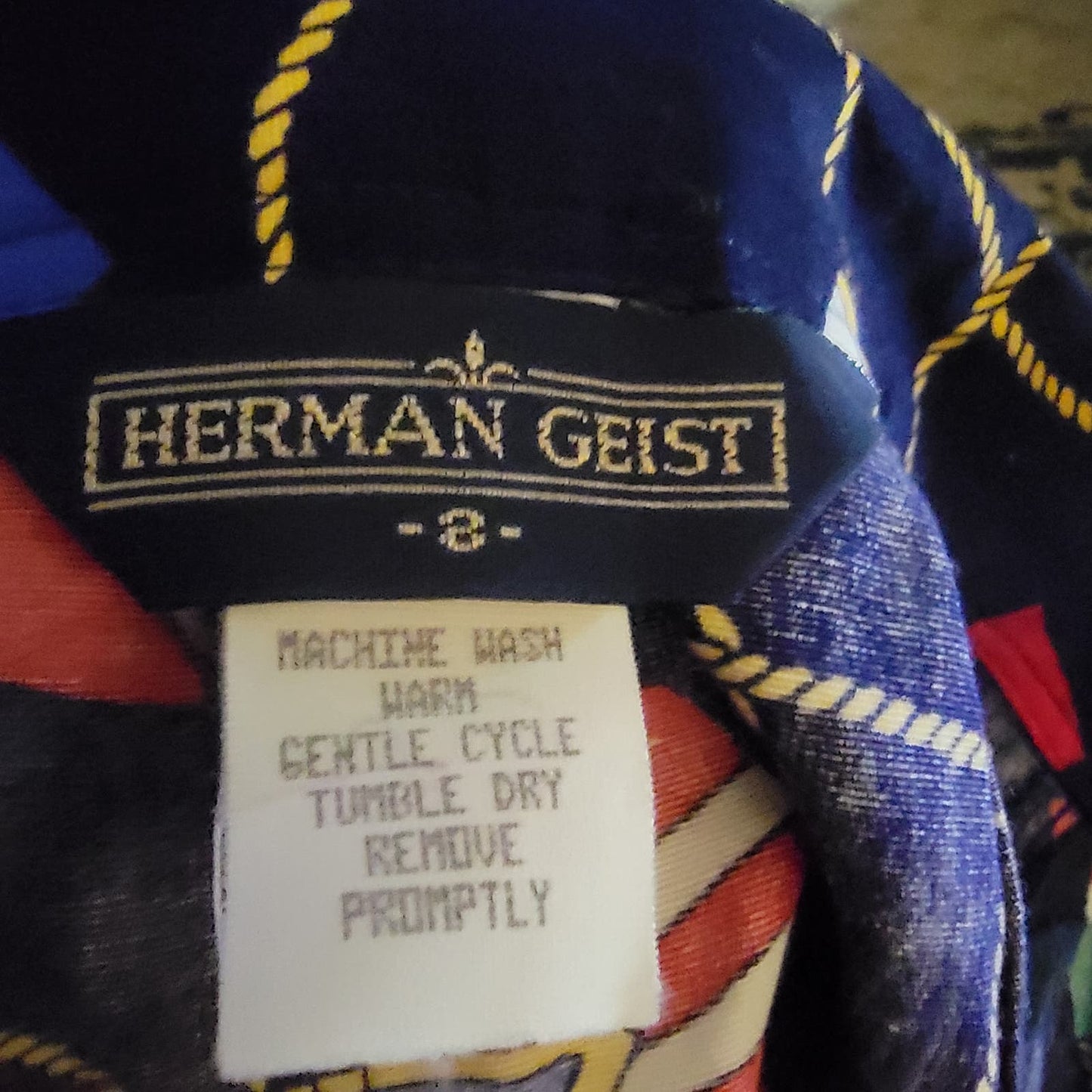 Vintage 80s Herman Geist Nautical High Rise Pleated Mom Shorts