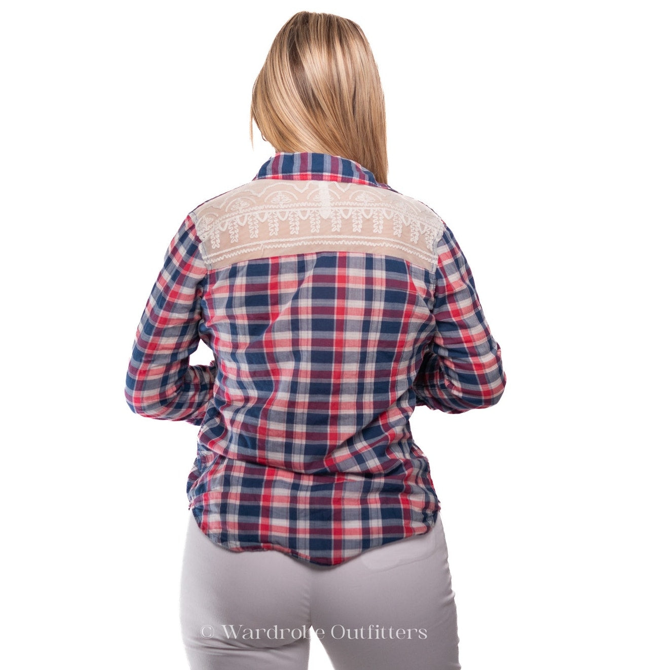 Vintage Y2k Aeropostale Plaid Lace Flannel