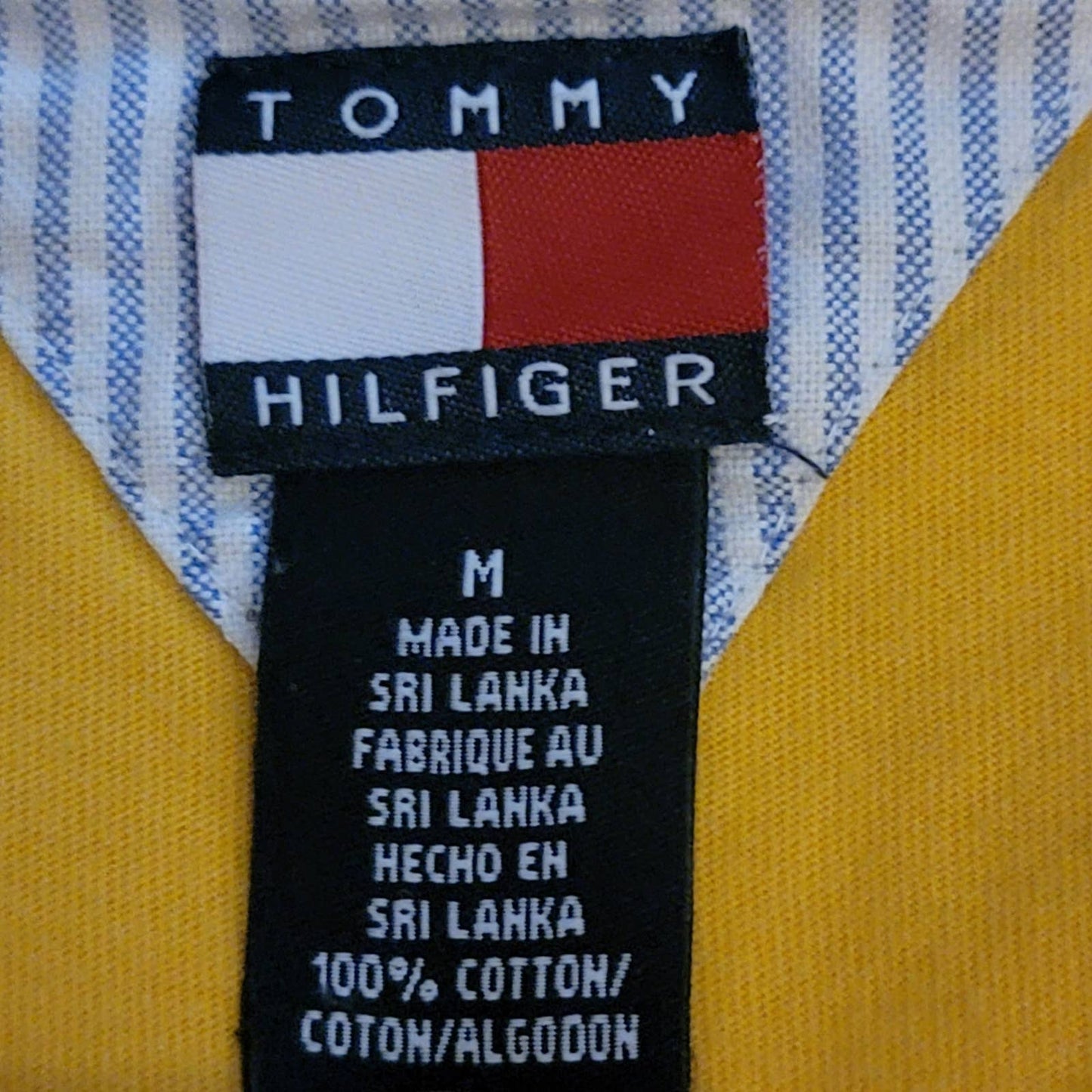 Vintage Y2K Tommy Hilfiger Color Block Long Sleeved Rugby Shirt