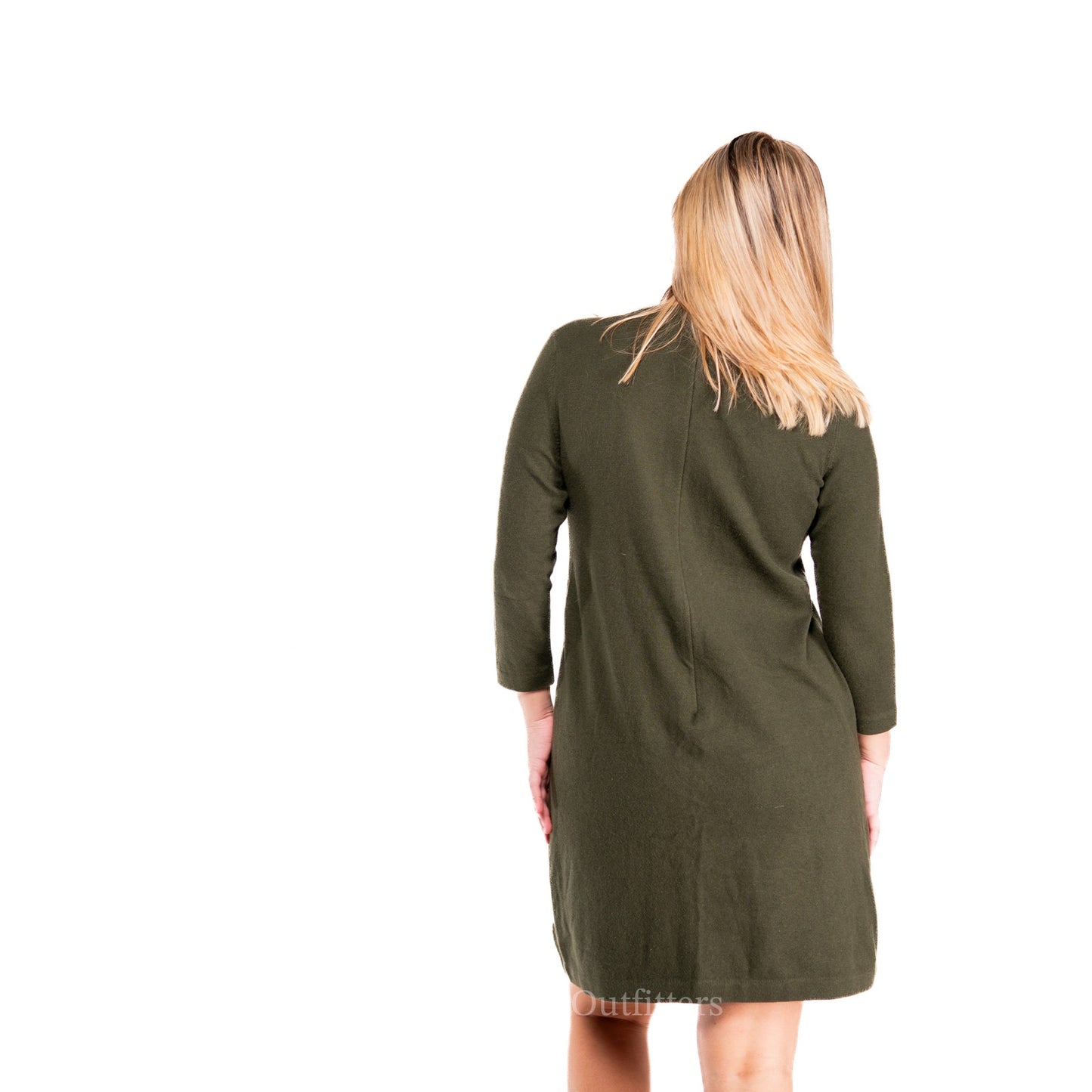 Tyler Boe Cashmere Olive Green Sweater Dress - S