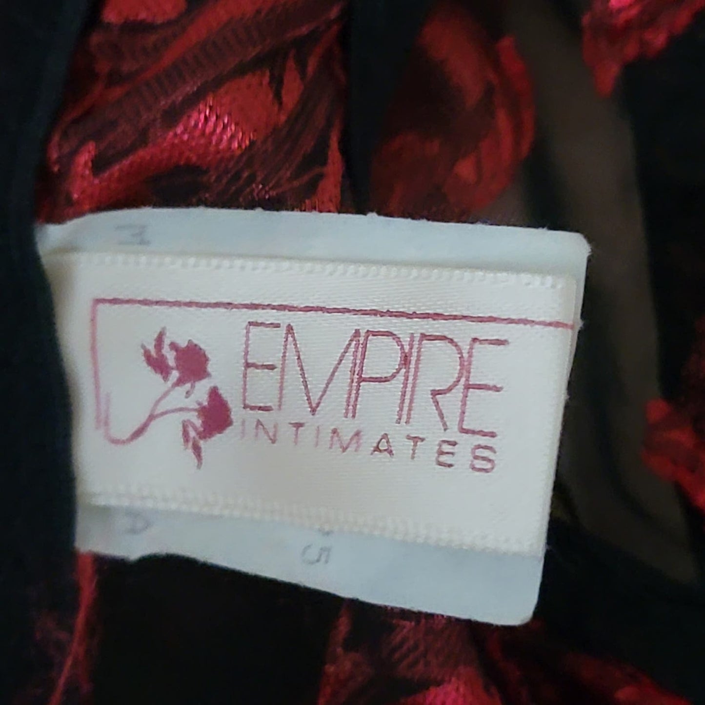 Vintage EMPIRE Red Sheer Lace Bra Lingerie