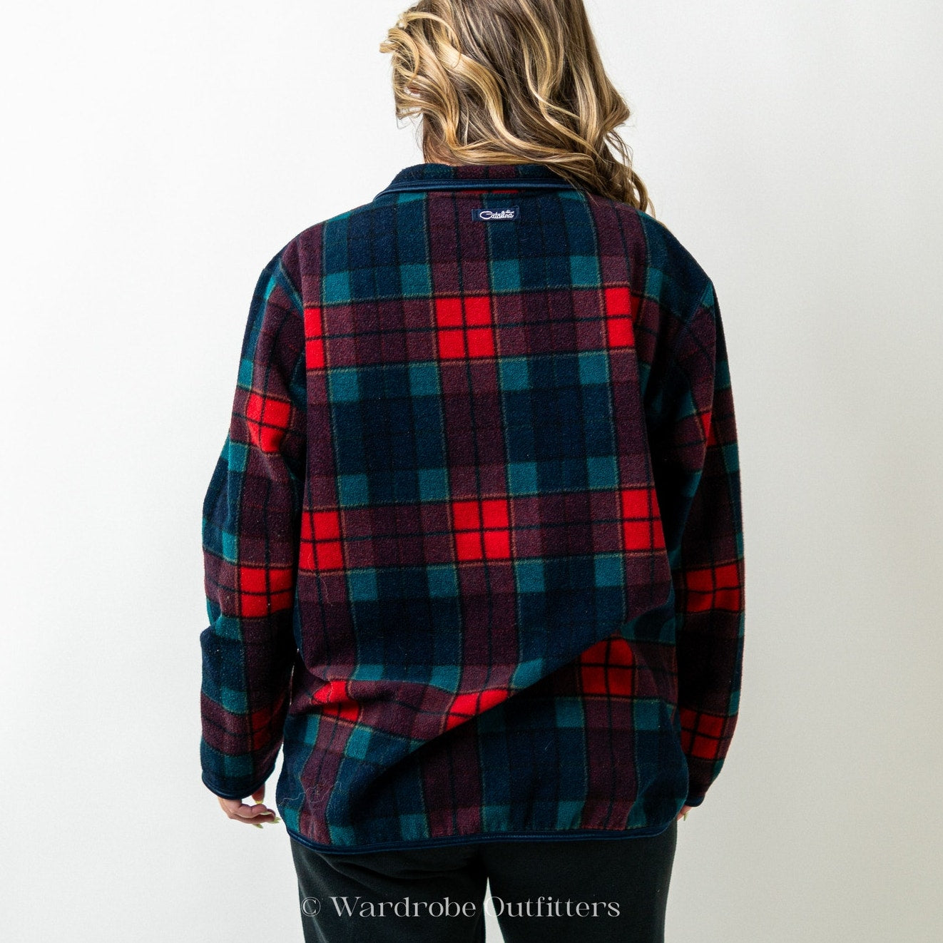 Vintage 90s Plaid Pullover Sweatshirt