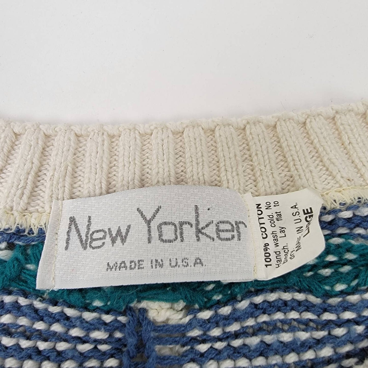 Vintage Chunky Knit Sweater - L