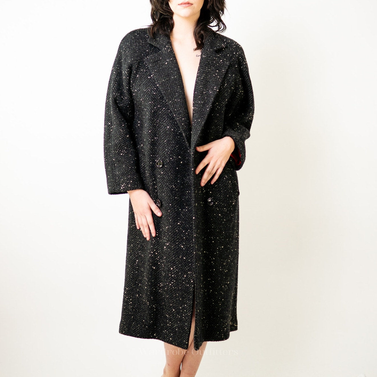 Vintage 80s Heavy Wool Overcoat by Saxton Hall