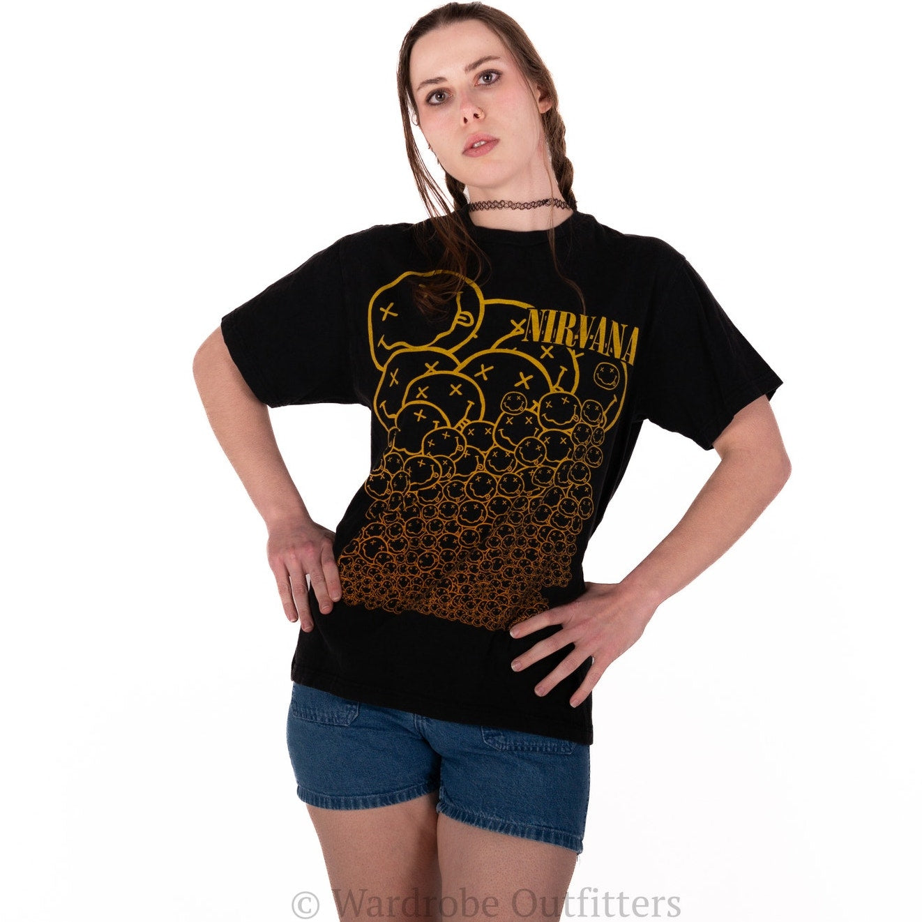 Vintage Y2K Nirvana Smiley Tee