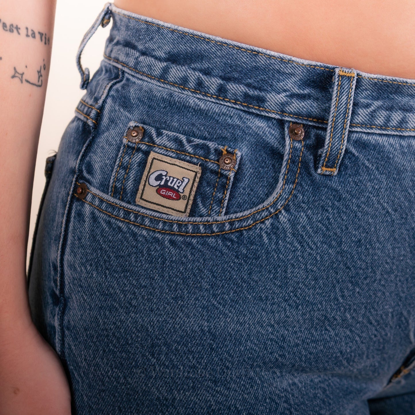 Vintage 90s Blue Jeans by Cruel Girl - 9