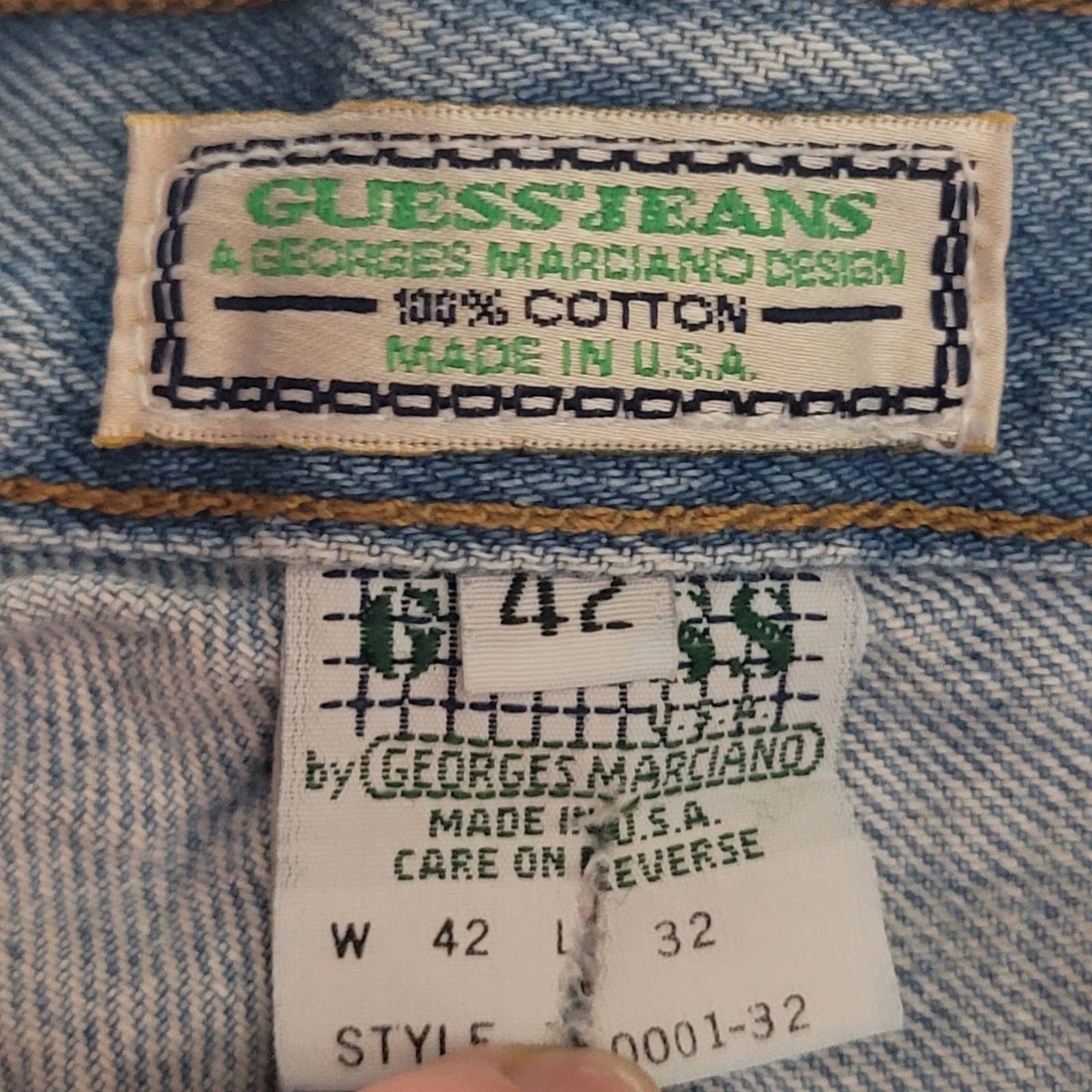 Vintage 90s Guess Jeans High Rise Faded Distressed Straight Leg Jeans