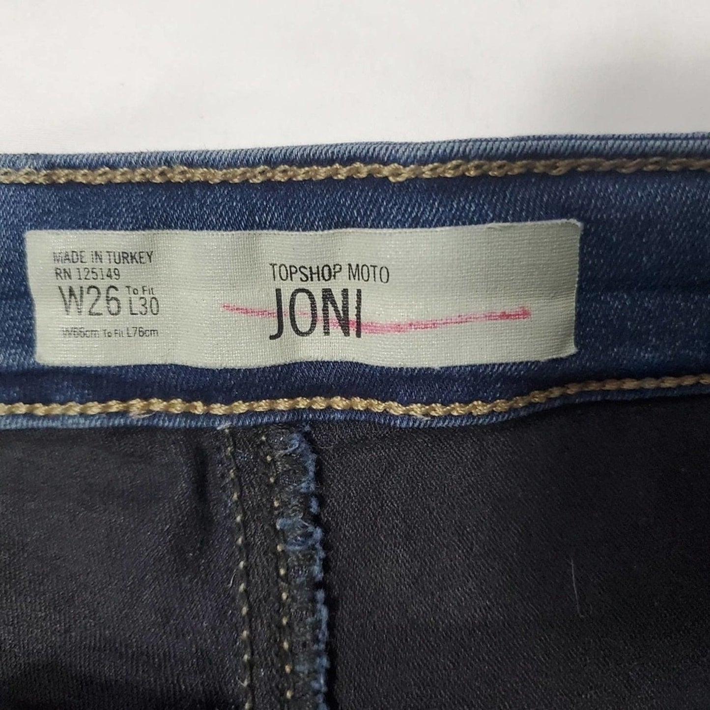 NEW Topshop Moto Toni Blue Skinny Jeans