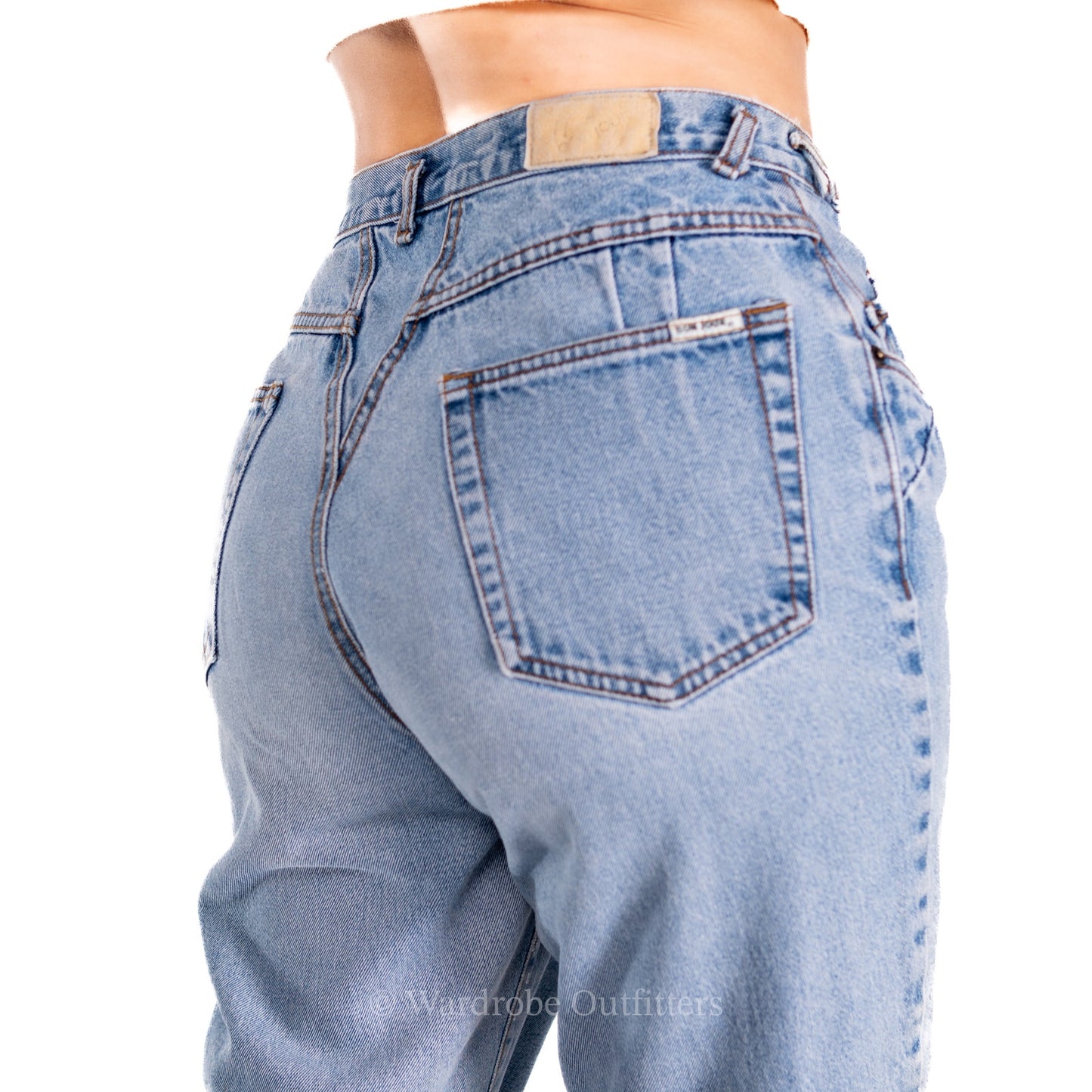 Vintage 90s Bonjour Light Wash Tapered Mom Jeans