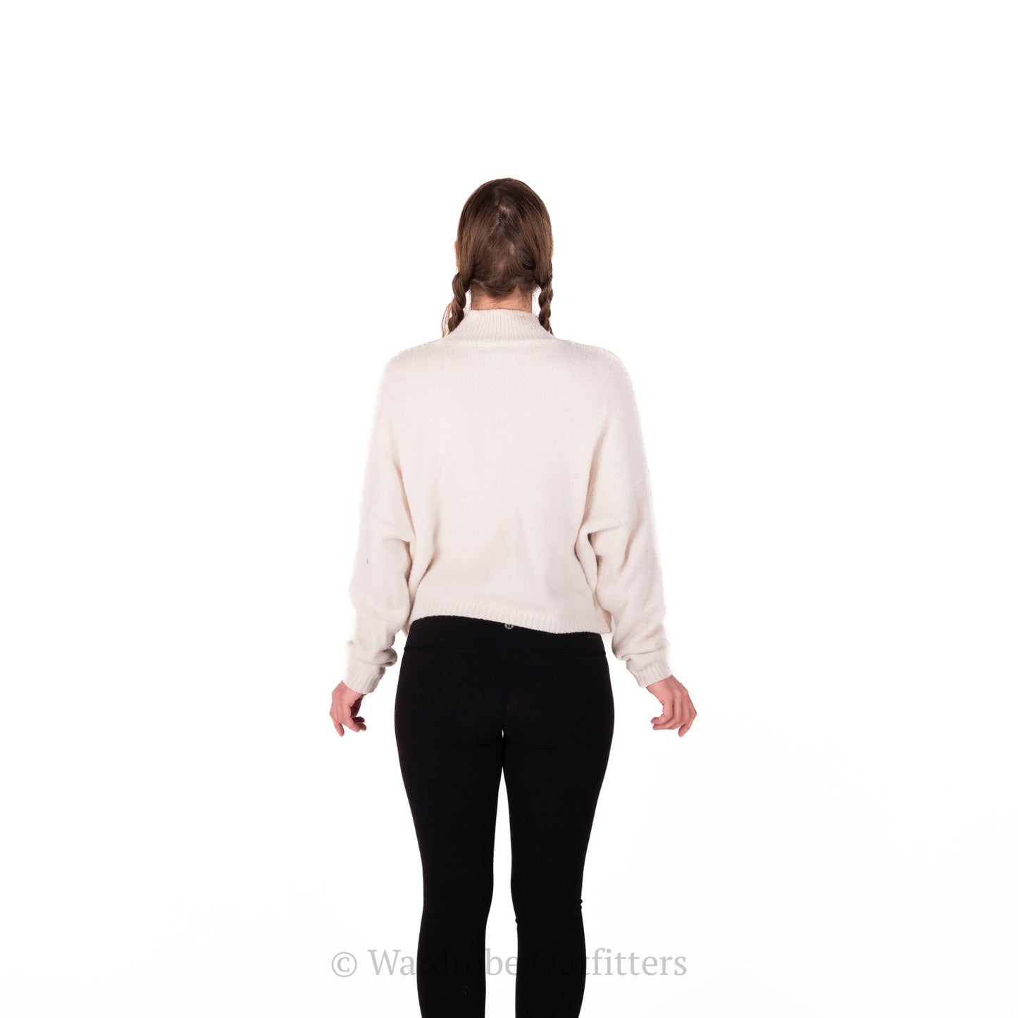 Cream White Plush Long Sleeve Sweater