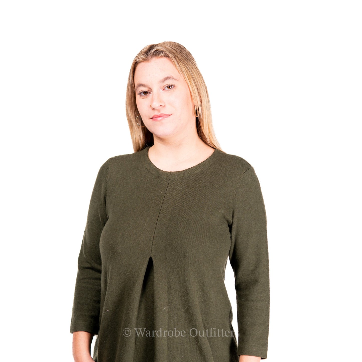 Tyler Boe Cashmere Olive Green Sweater Dress - S