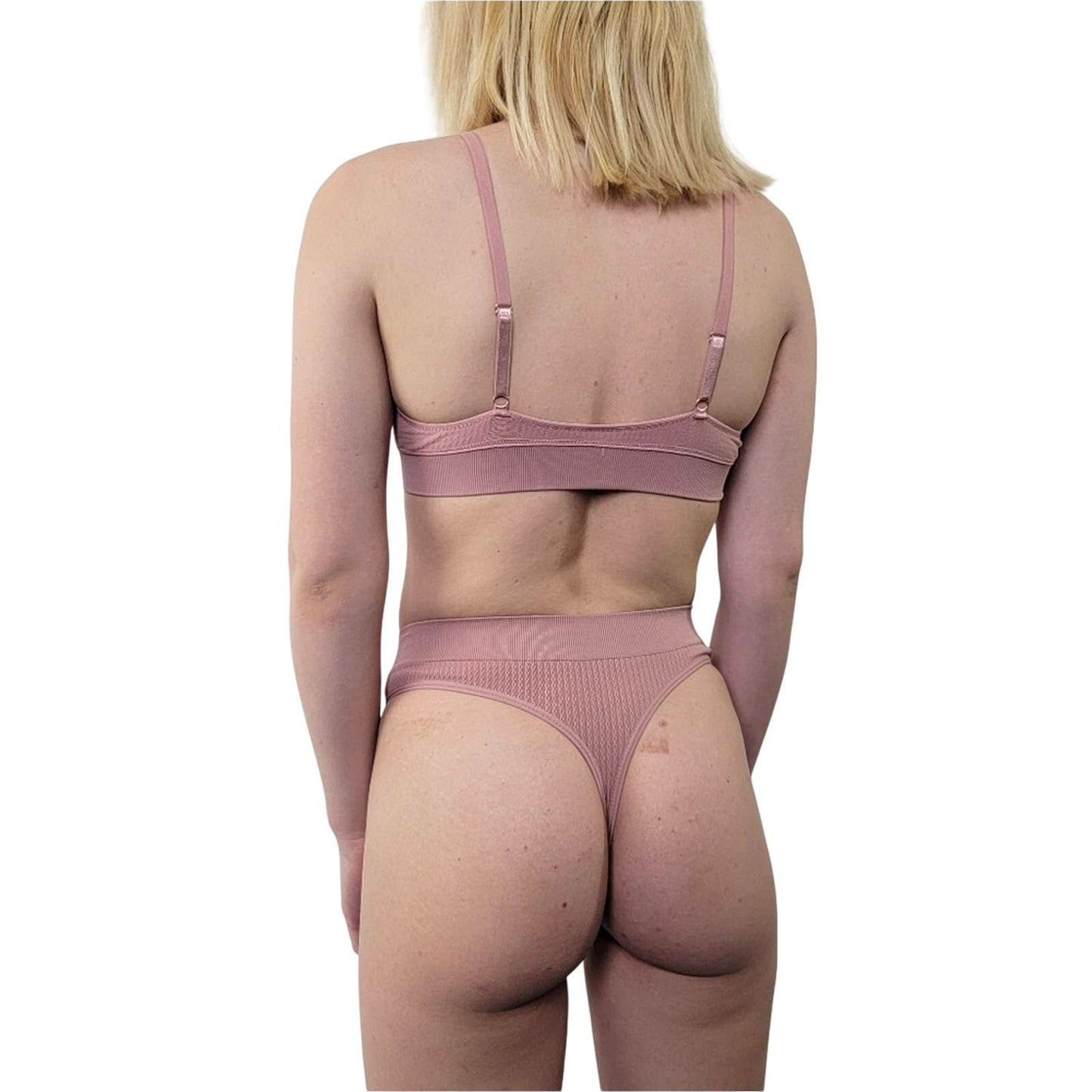 Dusty Pink Plain Lingerie Set - S