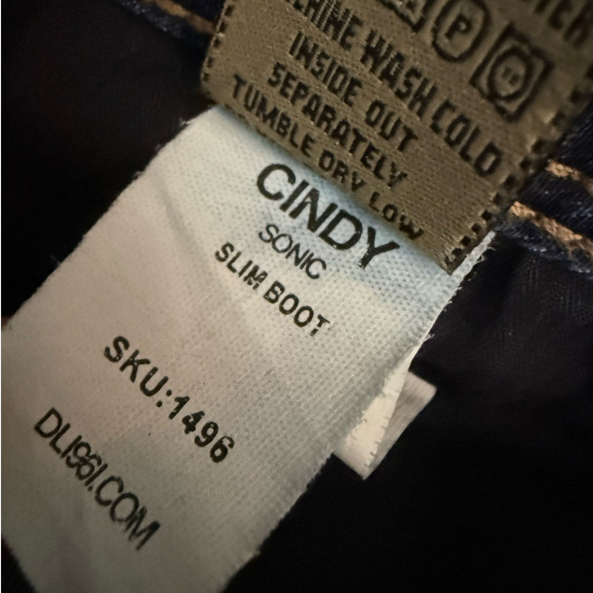 DL1961 Cindy Sonic Slim Boot Indigo Low Rise Blue Jeans