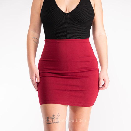 Lulu's Deep Red Mini Skirt - S