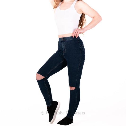 NEW Topshop Moto Toni Blue Skinny Jeans