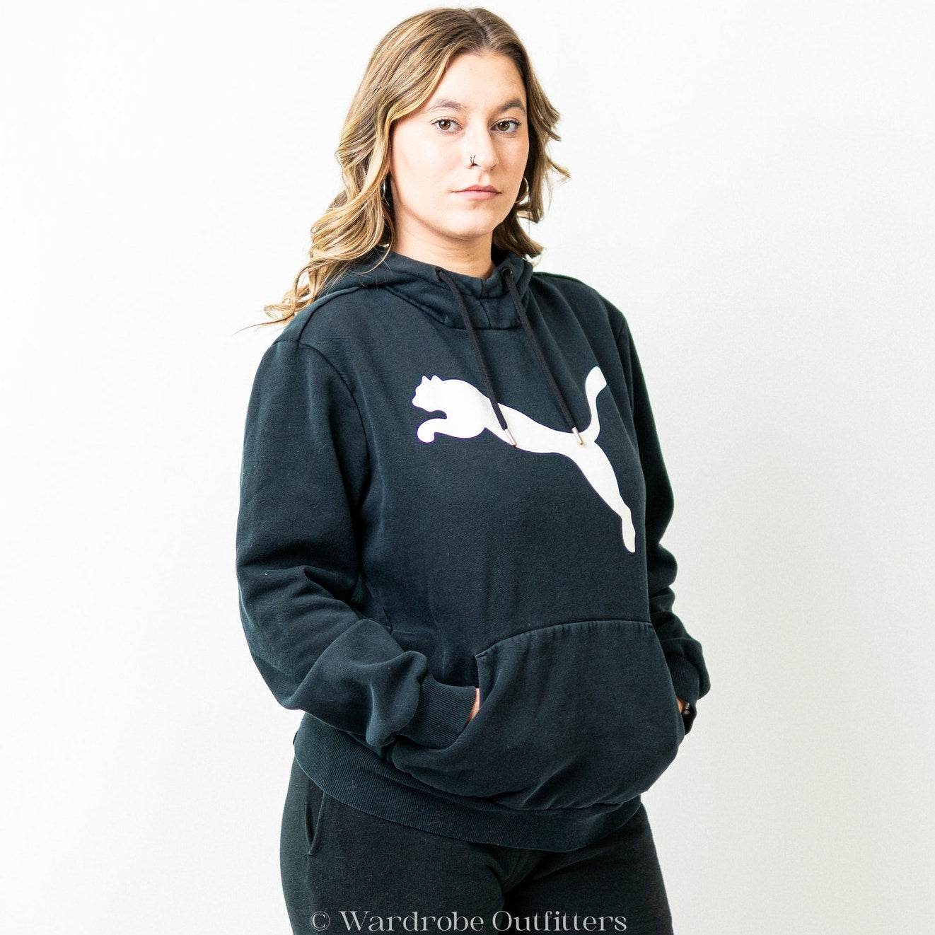 Black x White Puma Hoodie Sweatshirt