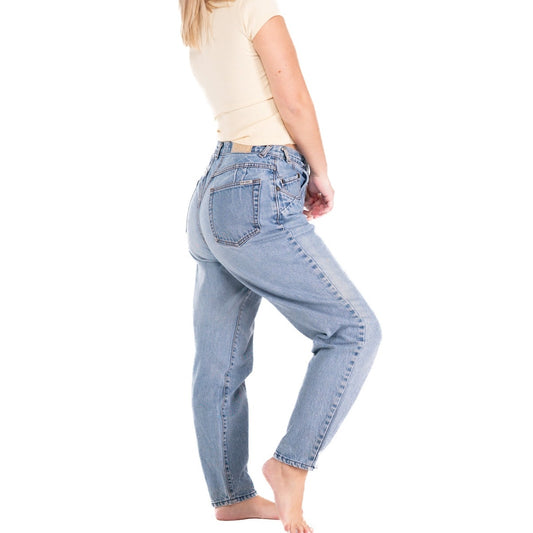 Vintage 90s Bonjour Light Wash Tapered Mom Jeans