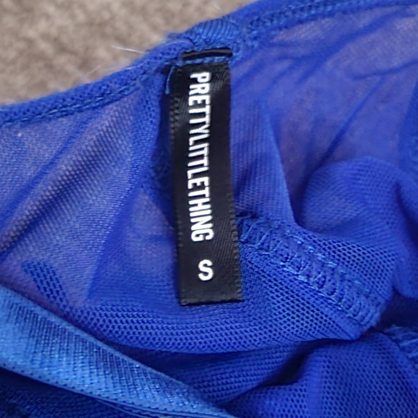 Electric Blue Lace Underwire Caged Corset Bodysuit Lingerie - S
