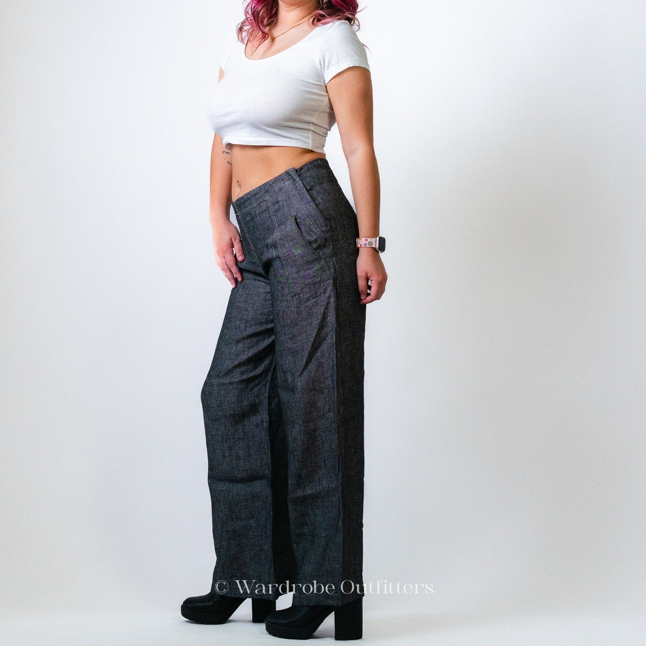 Max Studio Grey Wide Leg Dress Slacks