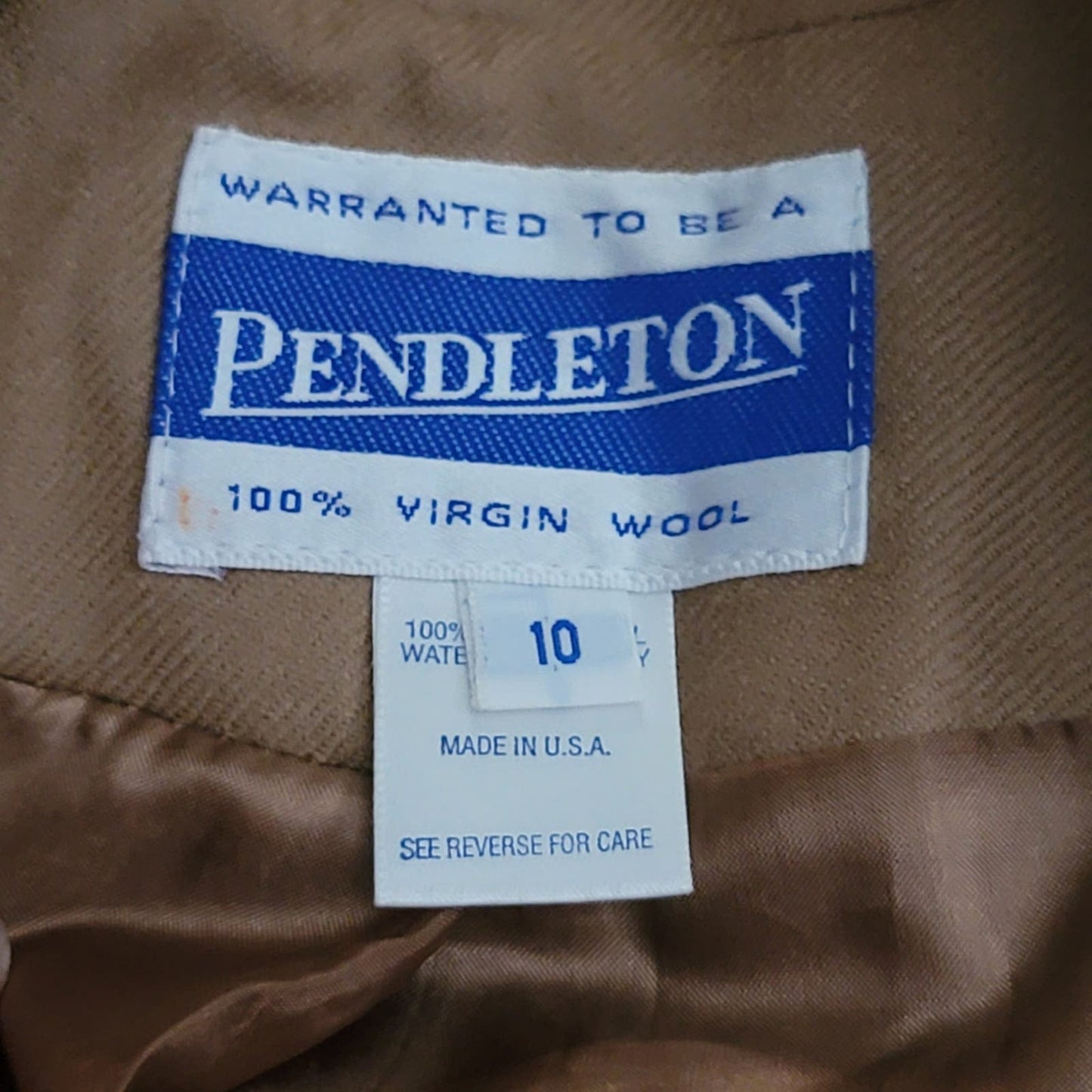 Vintage Pendleton Camel Wool Trench Coat