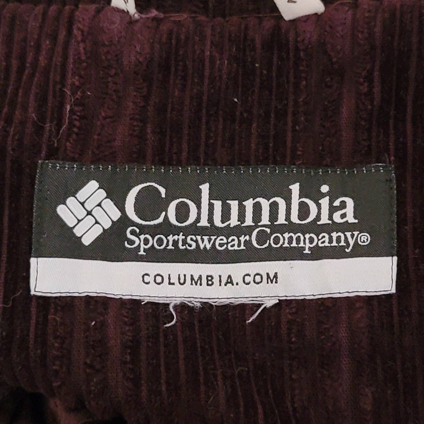 Columbia Corduroy Burgundy Ribbed Jacket - M