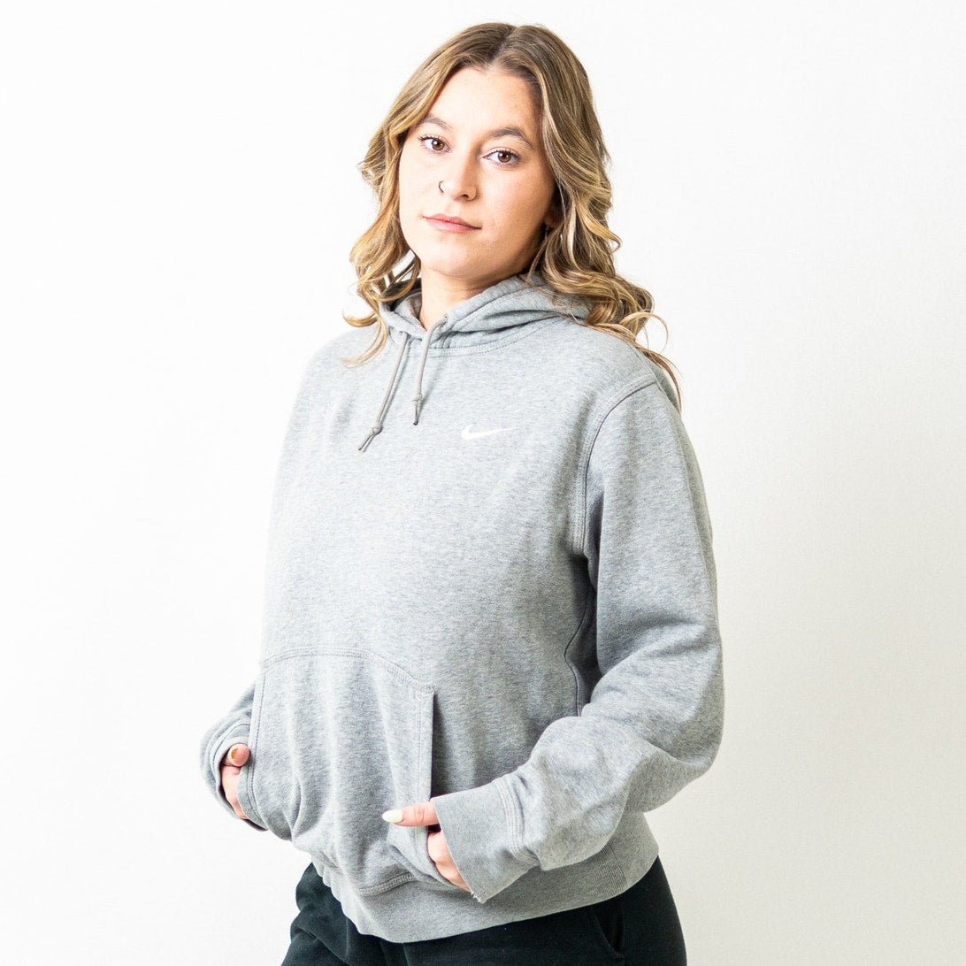 Grey x White Nike Hoodie Sweatshirt