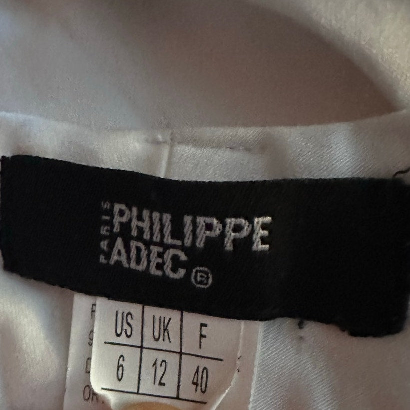 Philippe Adec Paris White Jeans Pants Trousers