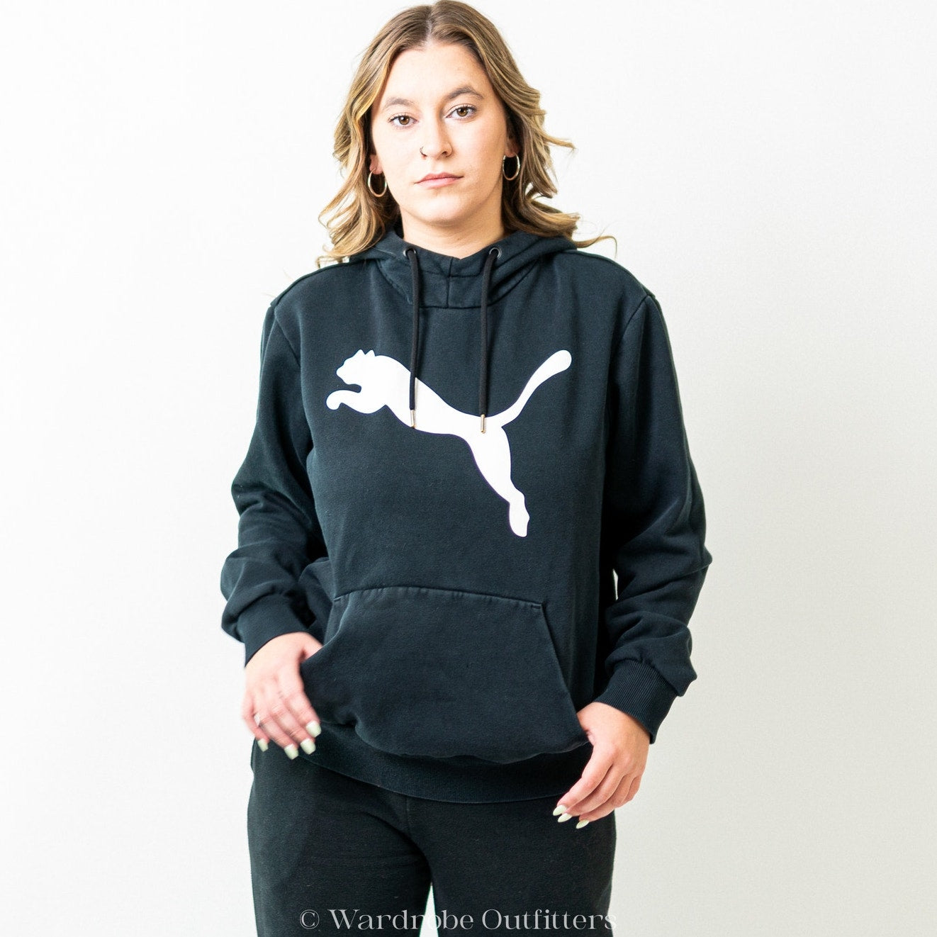 Black x White Puma Hoodie Sweatshirt