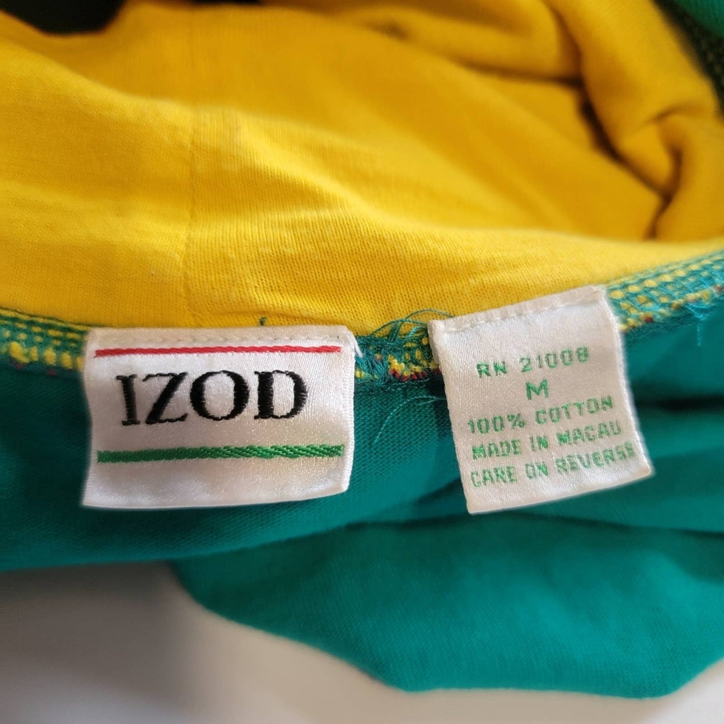 Vintage 90s IZOD Pastel Turtleneck Colorblock Long Sleeve - M