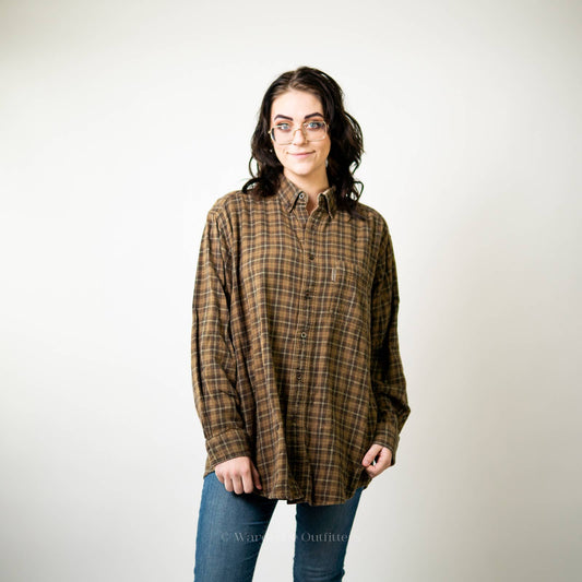 Woolrich Plaid Button Up Flannel - L