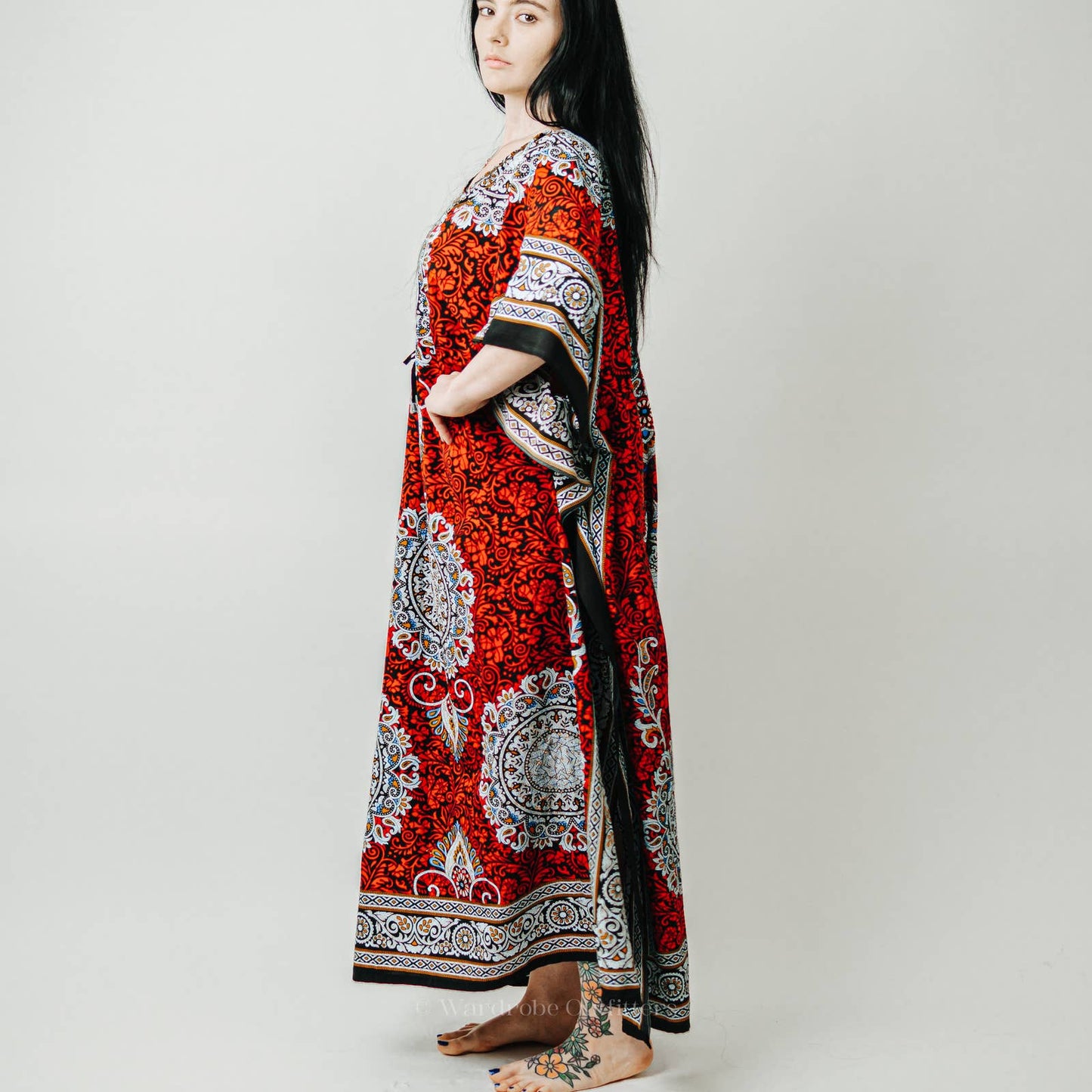 KARACHIC BY NF Kimono Kaftan Dress Coverup Loose Sundress Caftan