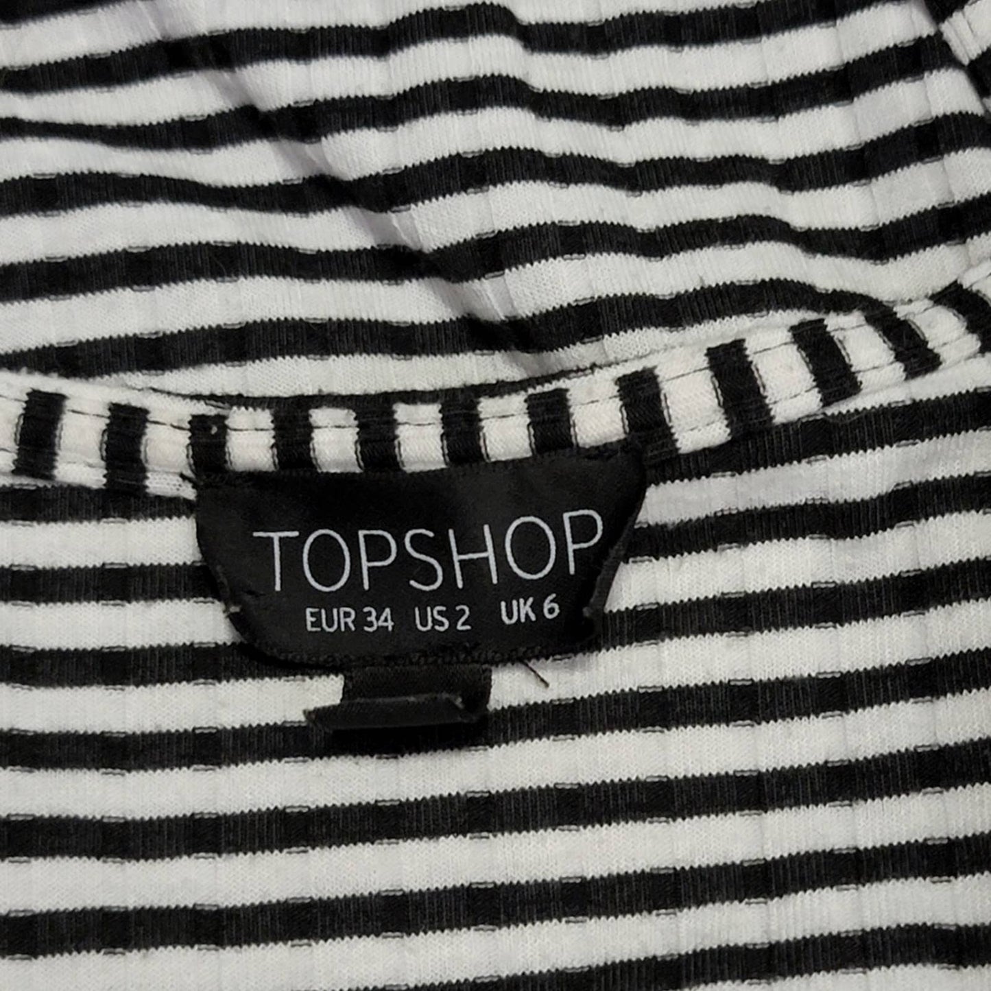 Topshop Striped Low Cut Tie Dress - 2