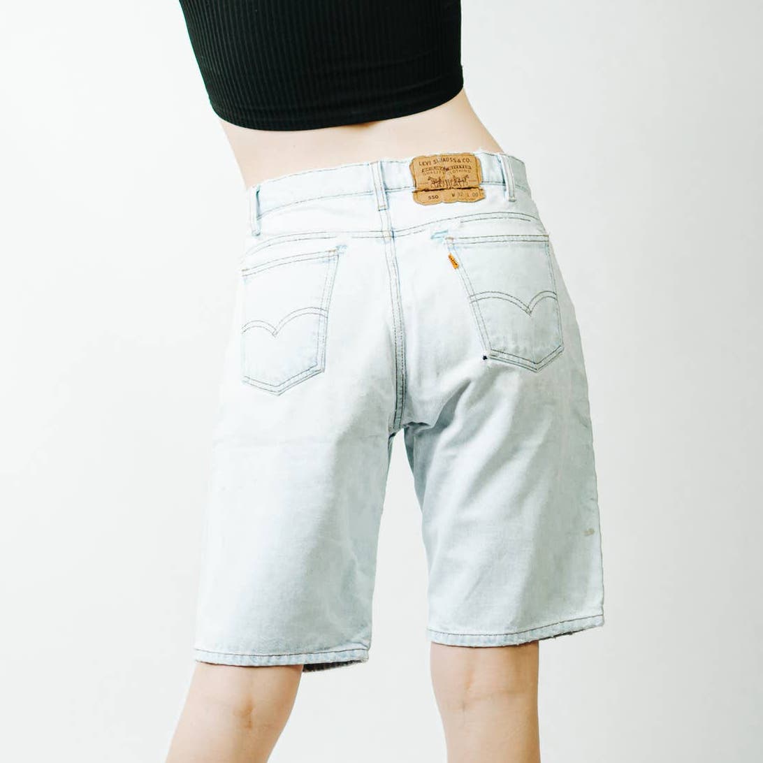 Vintage Y2K 501 Levi's 550 Orange Tab Jean Shorts