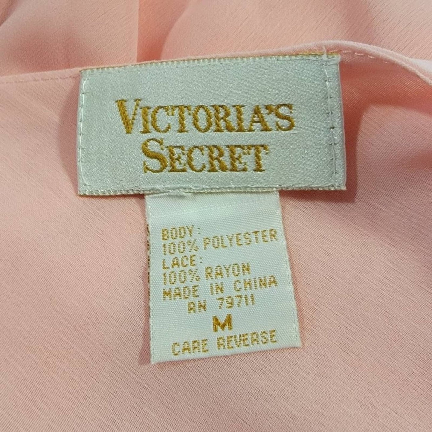 Vintage 90s Victoria’s Secret Gold Label Silky Lingerie Babydoll Night Dress - M