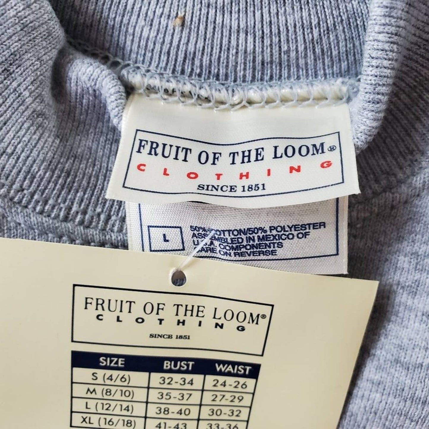 NEW Vintage 90s Fruit Of The Loom Pullover Sweatshirt │L