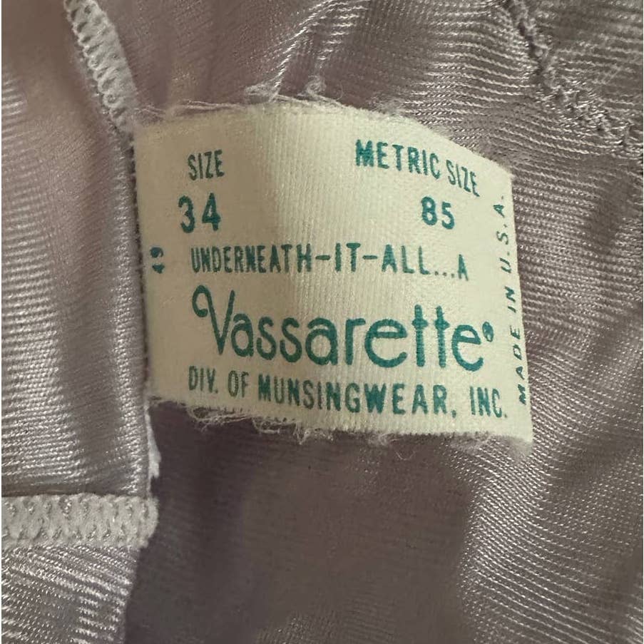 Vintage 1960's Vassarrette Periwinkle Lace Lingerie Gown Dress
