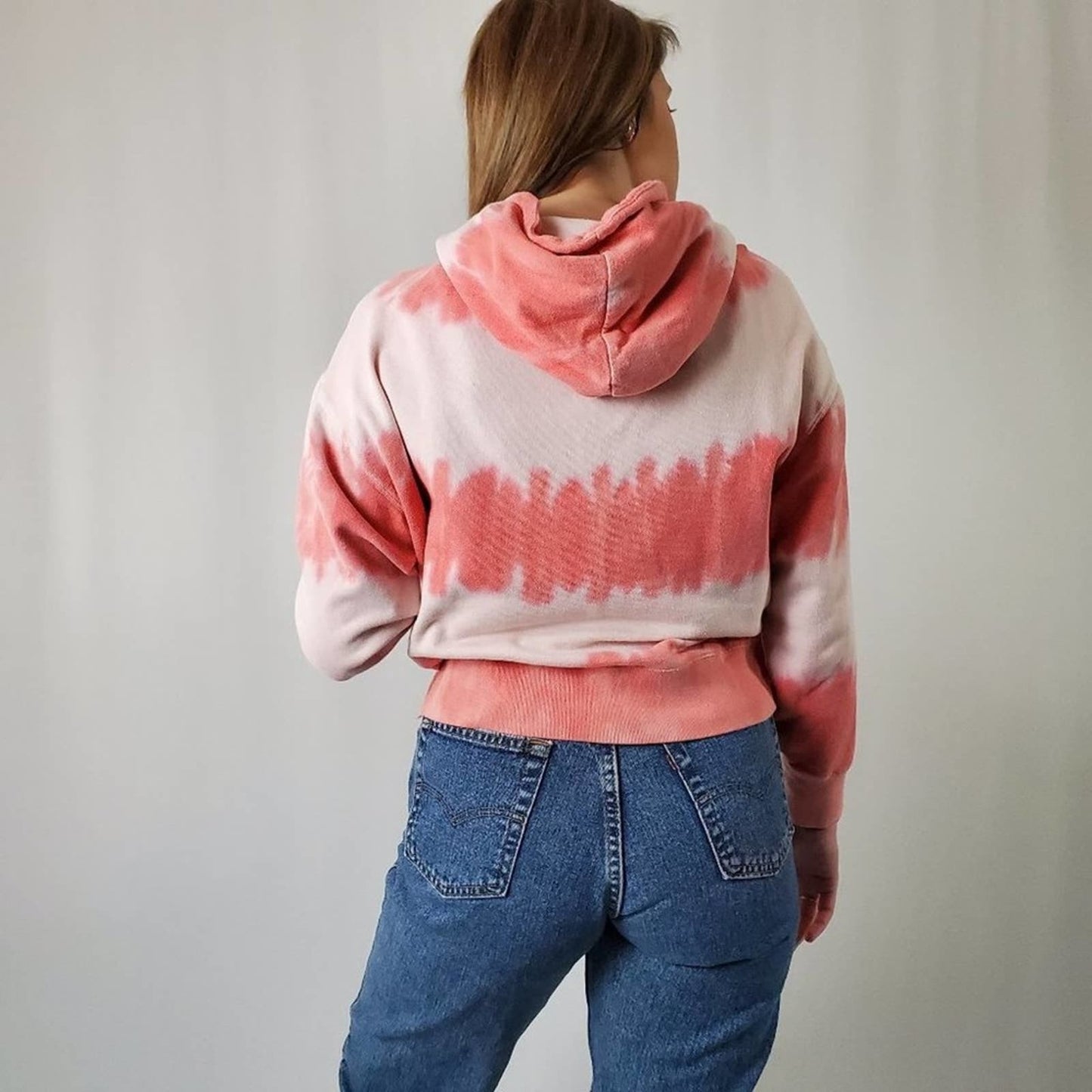 Gap Striped Bleach Tie Dye Hoody Sweatshirt - XS