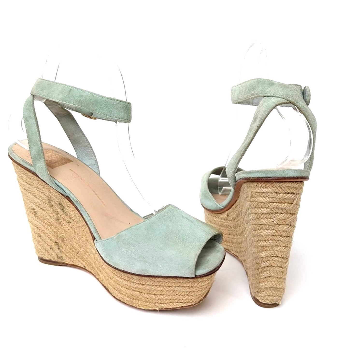 Dolce Vita Olly Suede Leather Platform Espadrille Wedge Sandals - 9