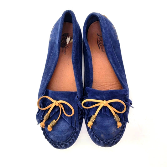 Lucky Brand Aunee Blue Suede Driving Mocassins - 10