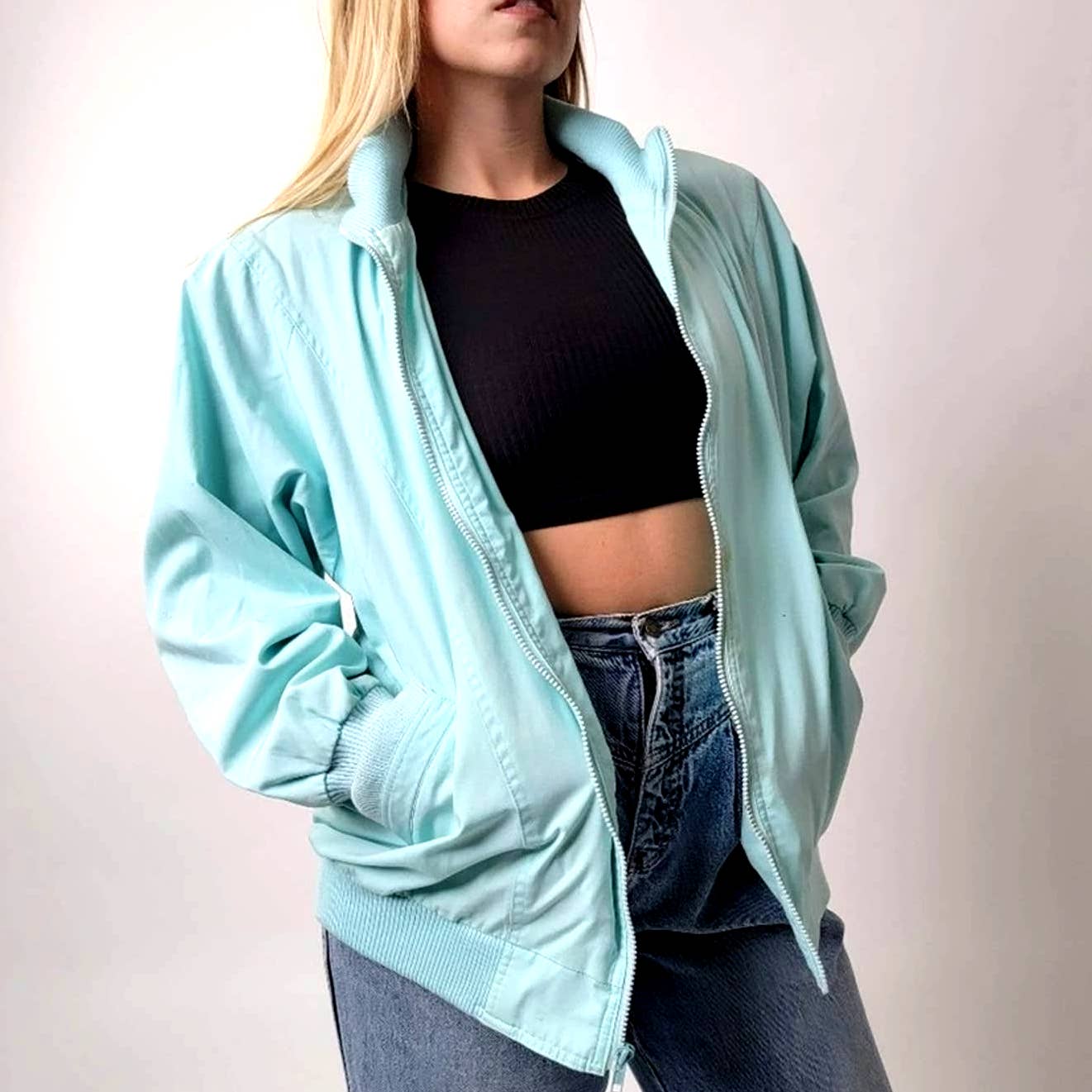 Vintage 90s Lightweight Bomber Jacket - S