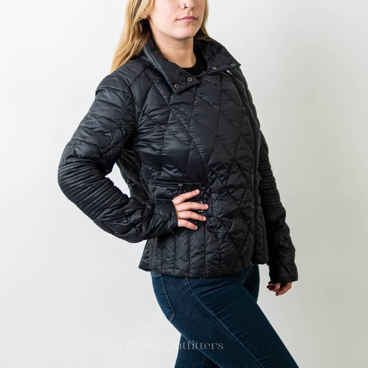 BEBE Black Quilted Jacket