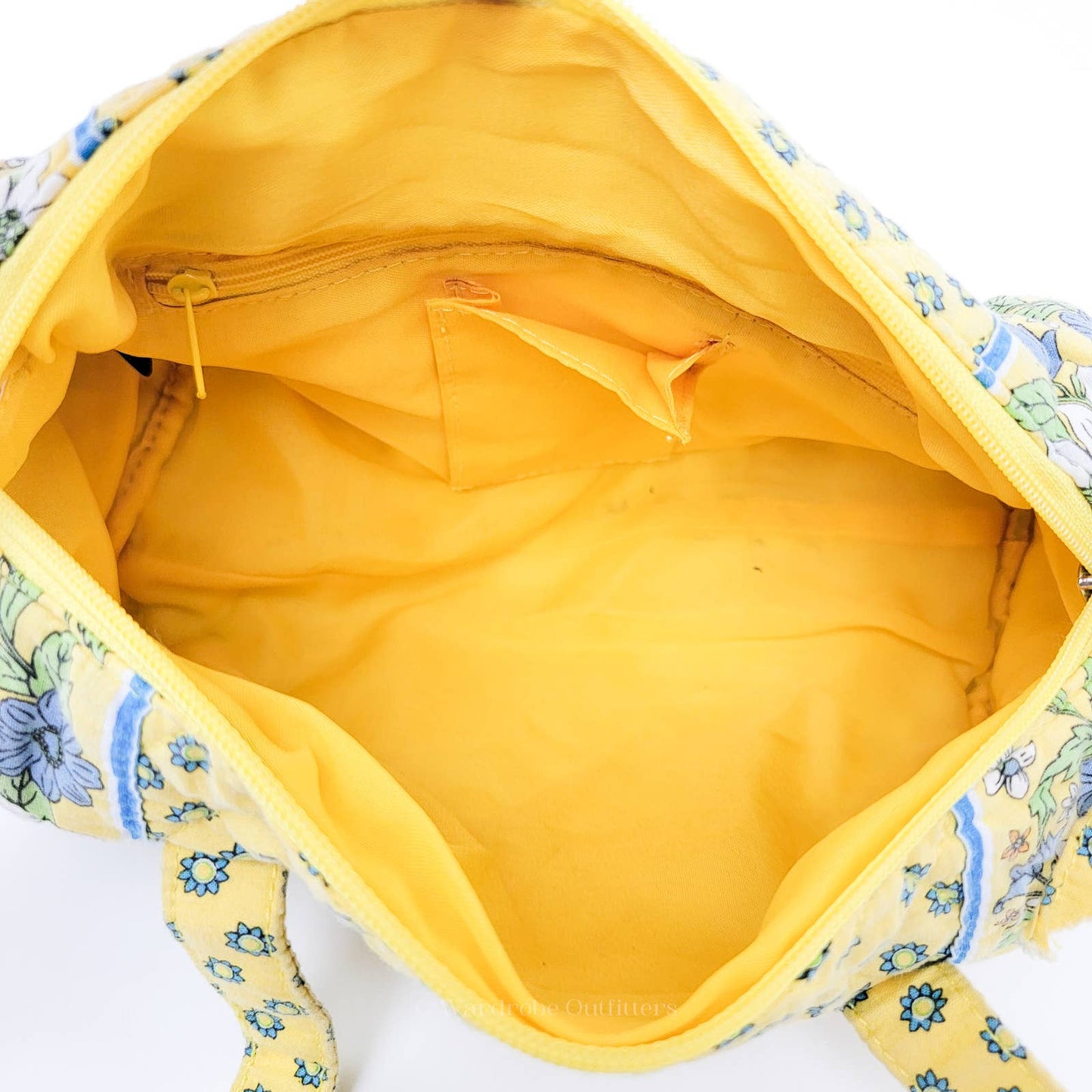 Yellow Spring Paisley Floral Print Shoulder Tote Duffel Bag