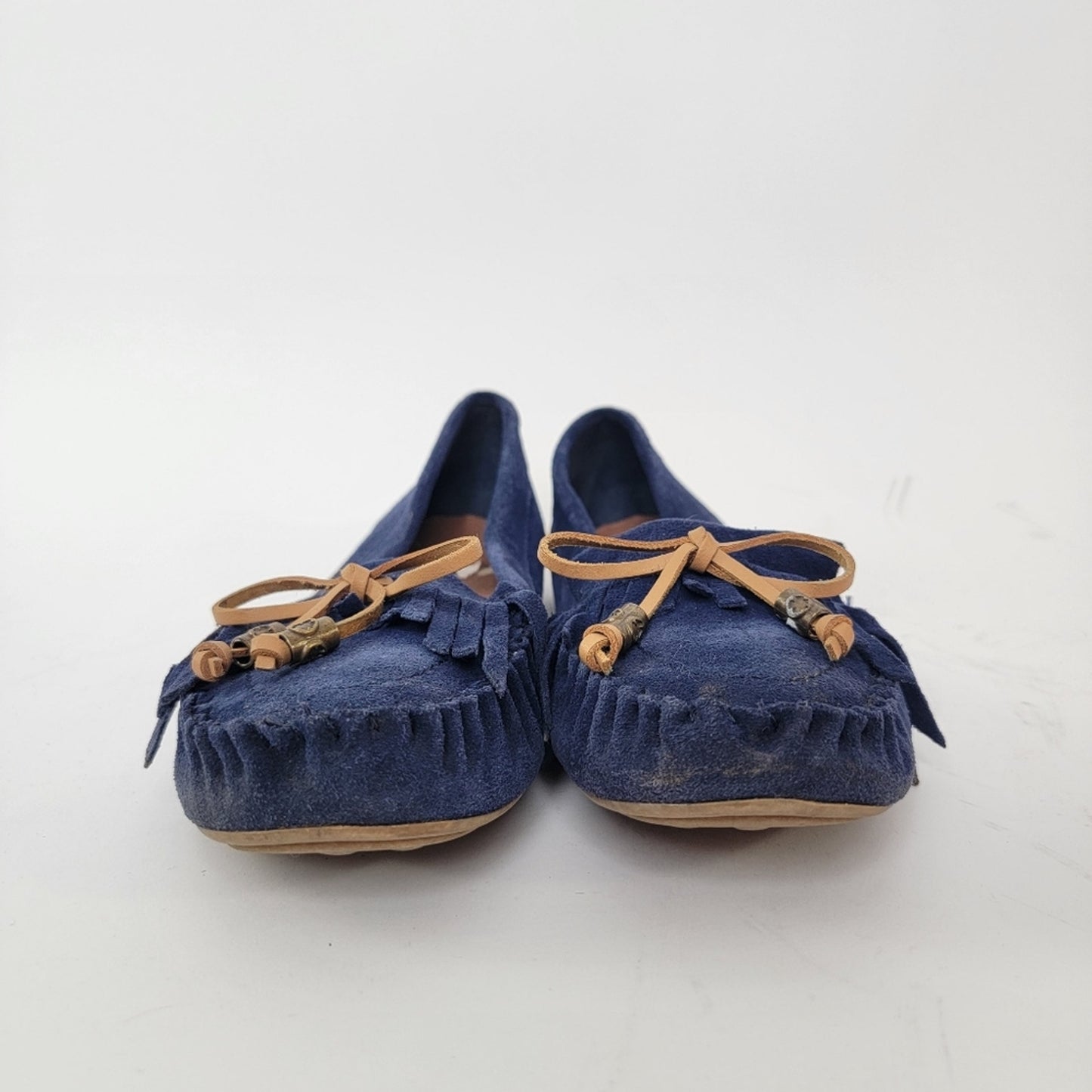 Lucky Brand Aunee Blue Suede Driving Mocassins - 10