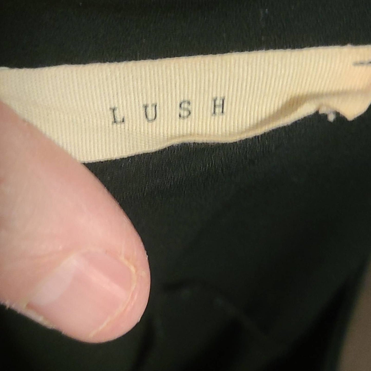 Lush Black Sheer VNeck Tunic Blouse - S