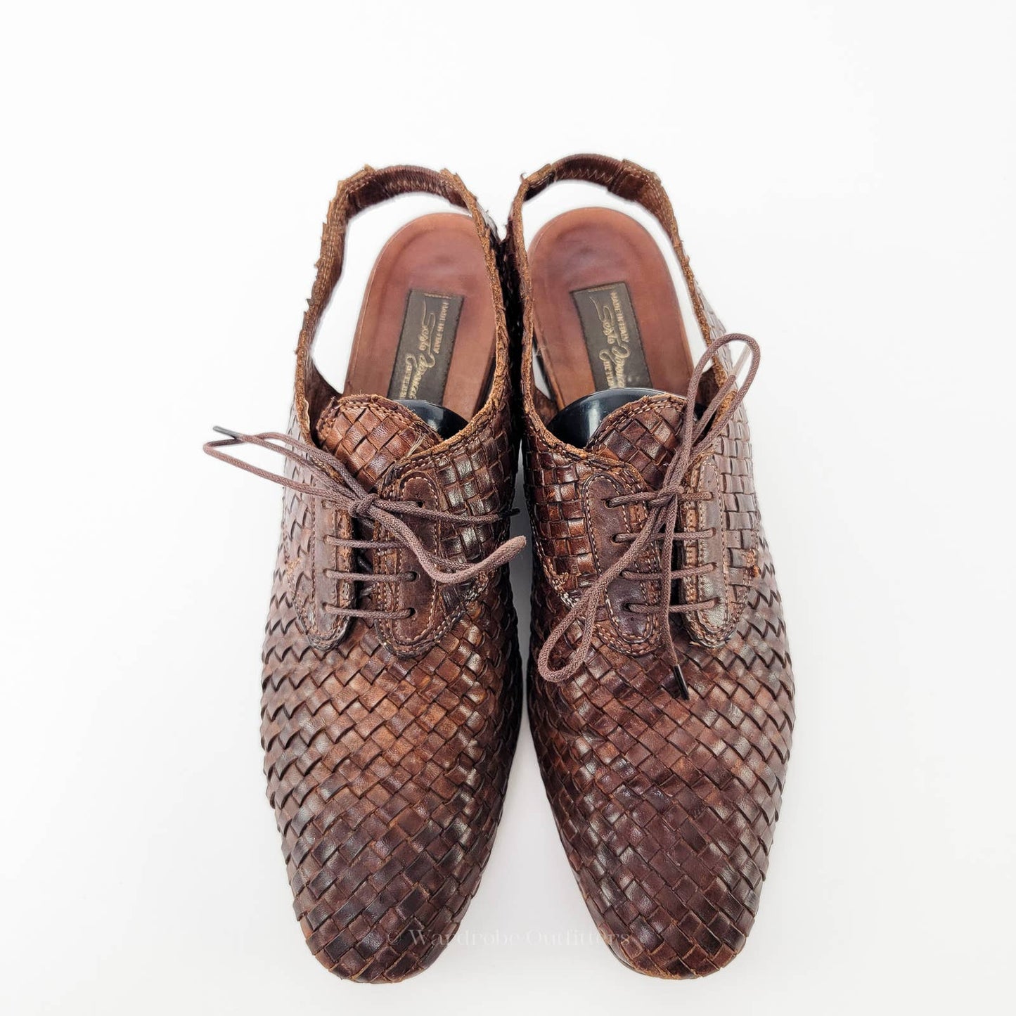 Vintage Sesto Meucci Hand Woven Leather Huarache Fisherman Sandals - 8.5