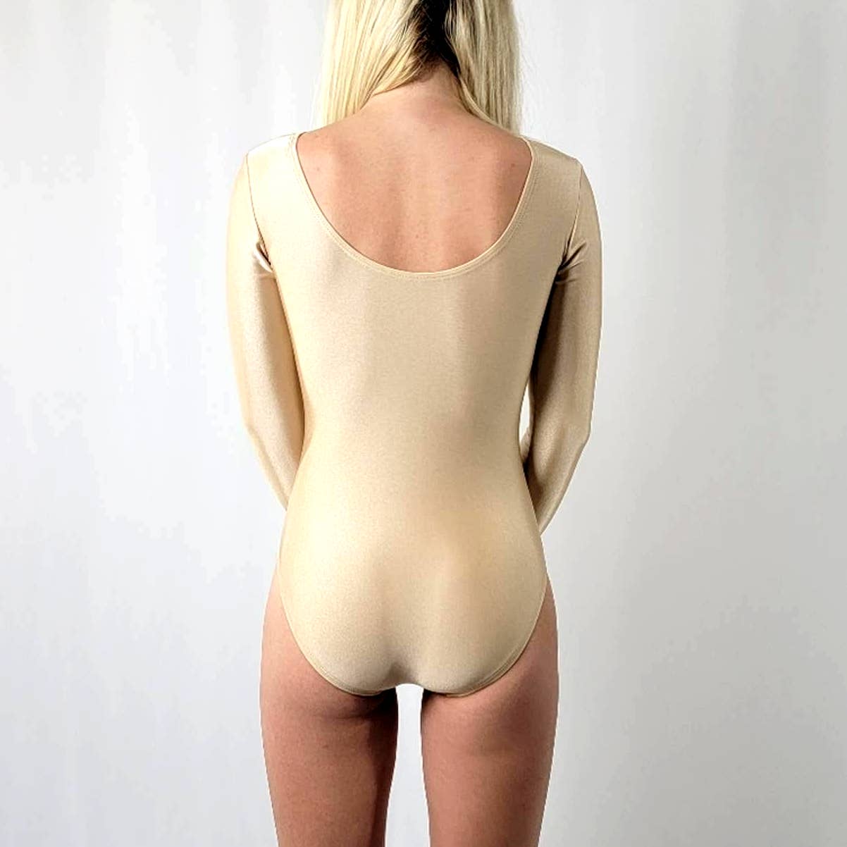 Vintage 90's Leotard Onesie in Cream Tan - S