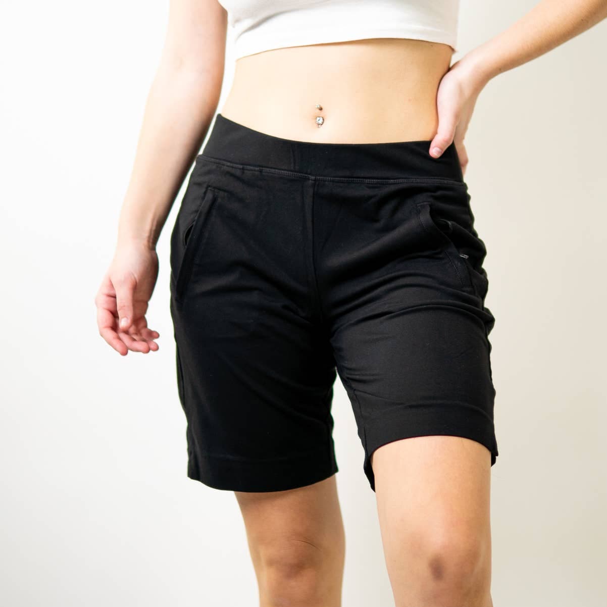 Athleta Black Bike Running Shorts